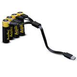Aqiila Uppladdningsbart USB-C Lithium batteri AAA 1,5V 4-pack