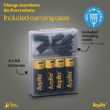 Aqiila Uppladdningsbart USB-C Lithium batteri AA 1,5V 4-pack
