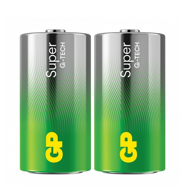 GP Super Alkaline C-batteri, 14A/LR14, 2-pack