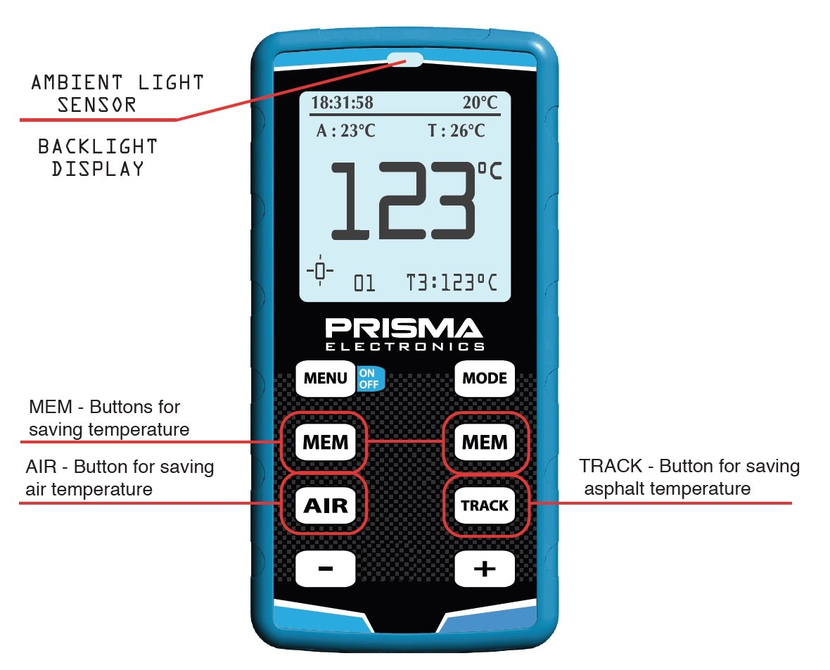 Lufttrycksmätare + IR-Temperatur HIPREMA 4
