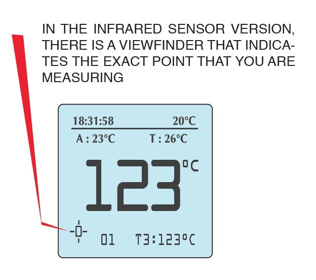 Lufttrycksmätare + IR-Temperatur HIPREMA 4