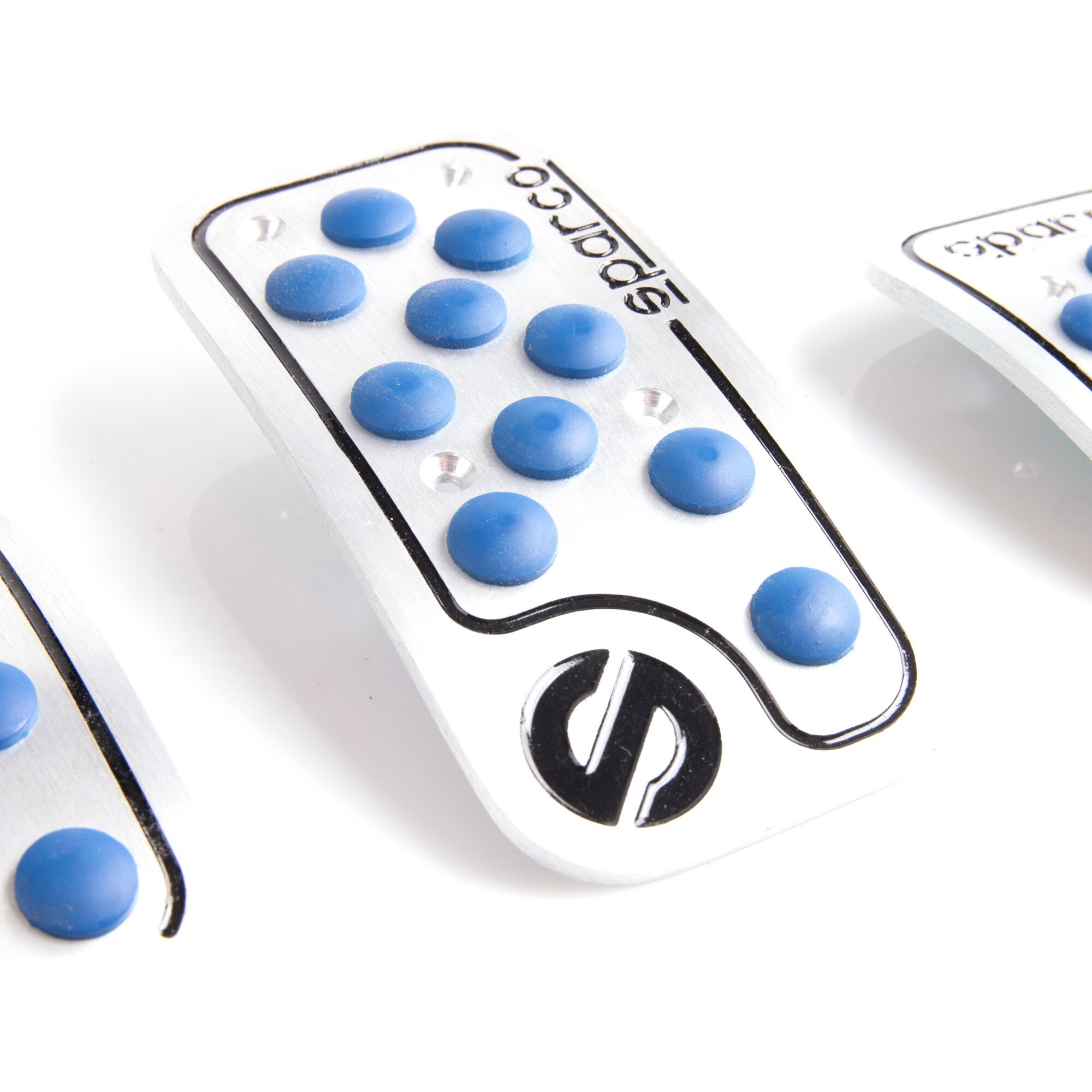 Pedalplattor Sparco Racing Aluminum/PVC Silver/Blue