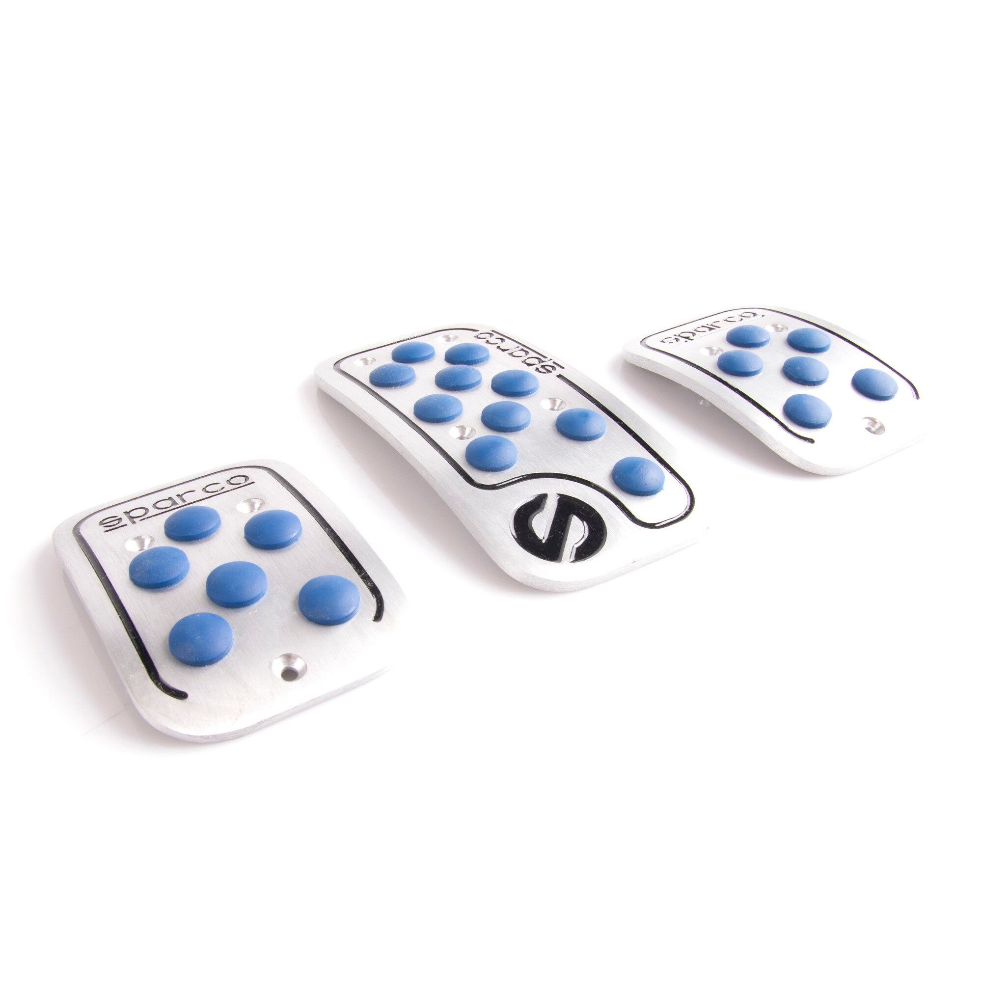 Pedalplattor Sparco Racing Aluminum/PVC Silver/Blue