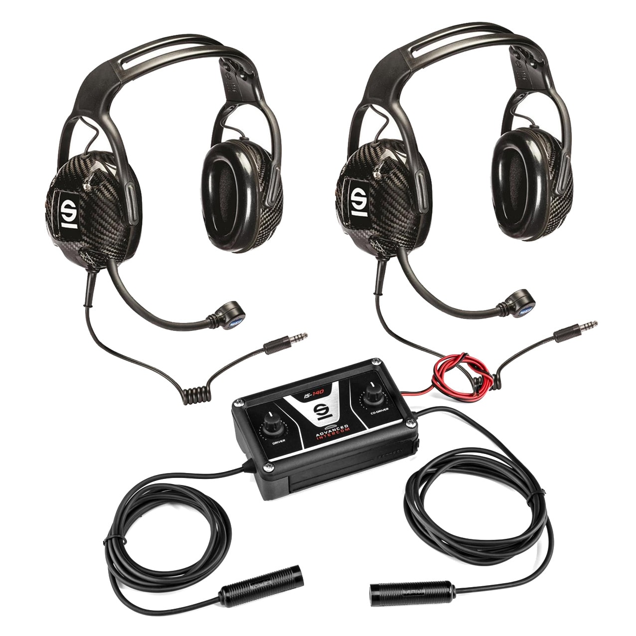 Intercomförstärkare Sparco IS-140 + 2 x Transport Headset NX Carbon