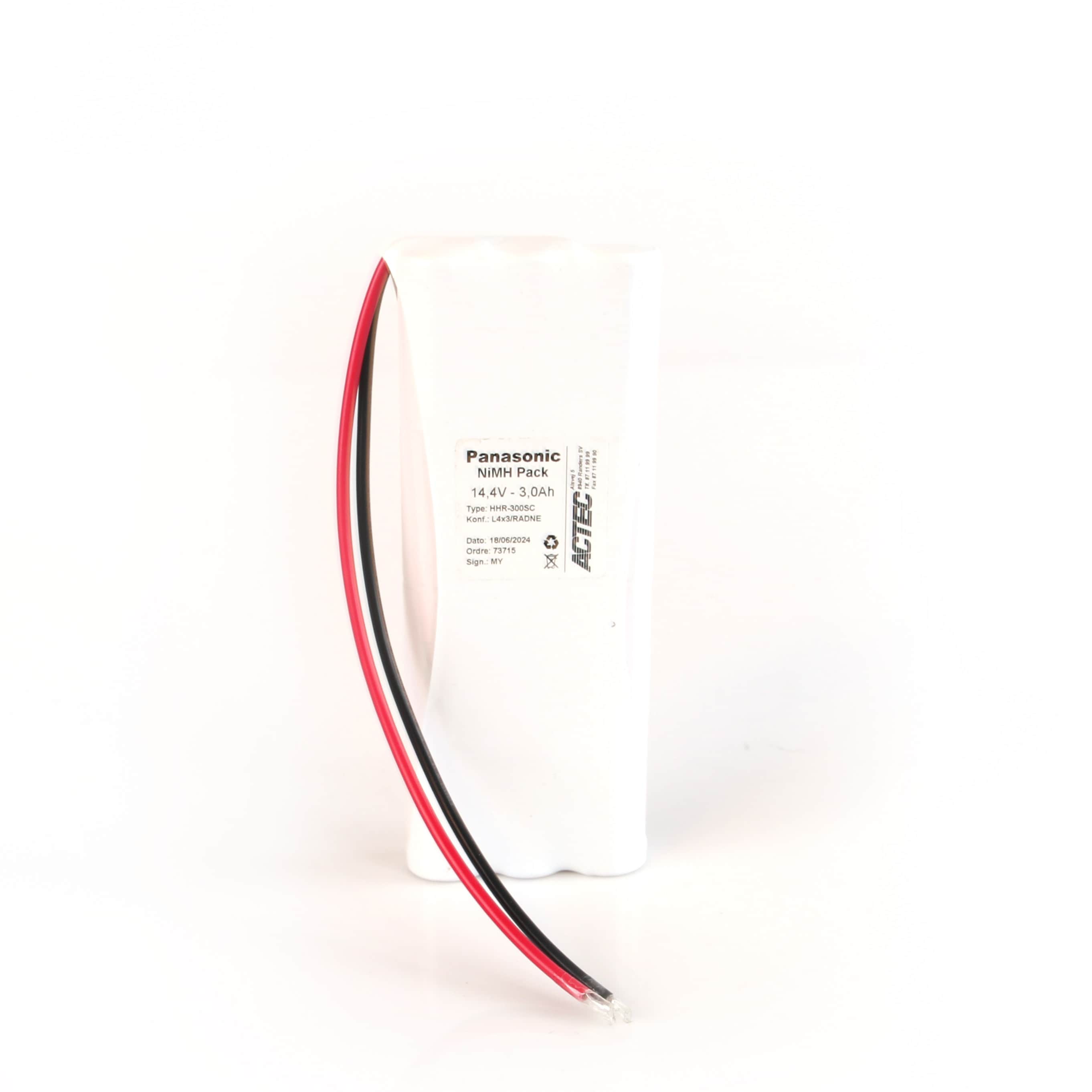 Batteripaket 12 celler Ni-MH 14,4 V 3000 mAh