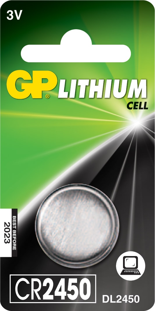 GP knappcell, Lithium, CR2450