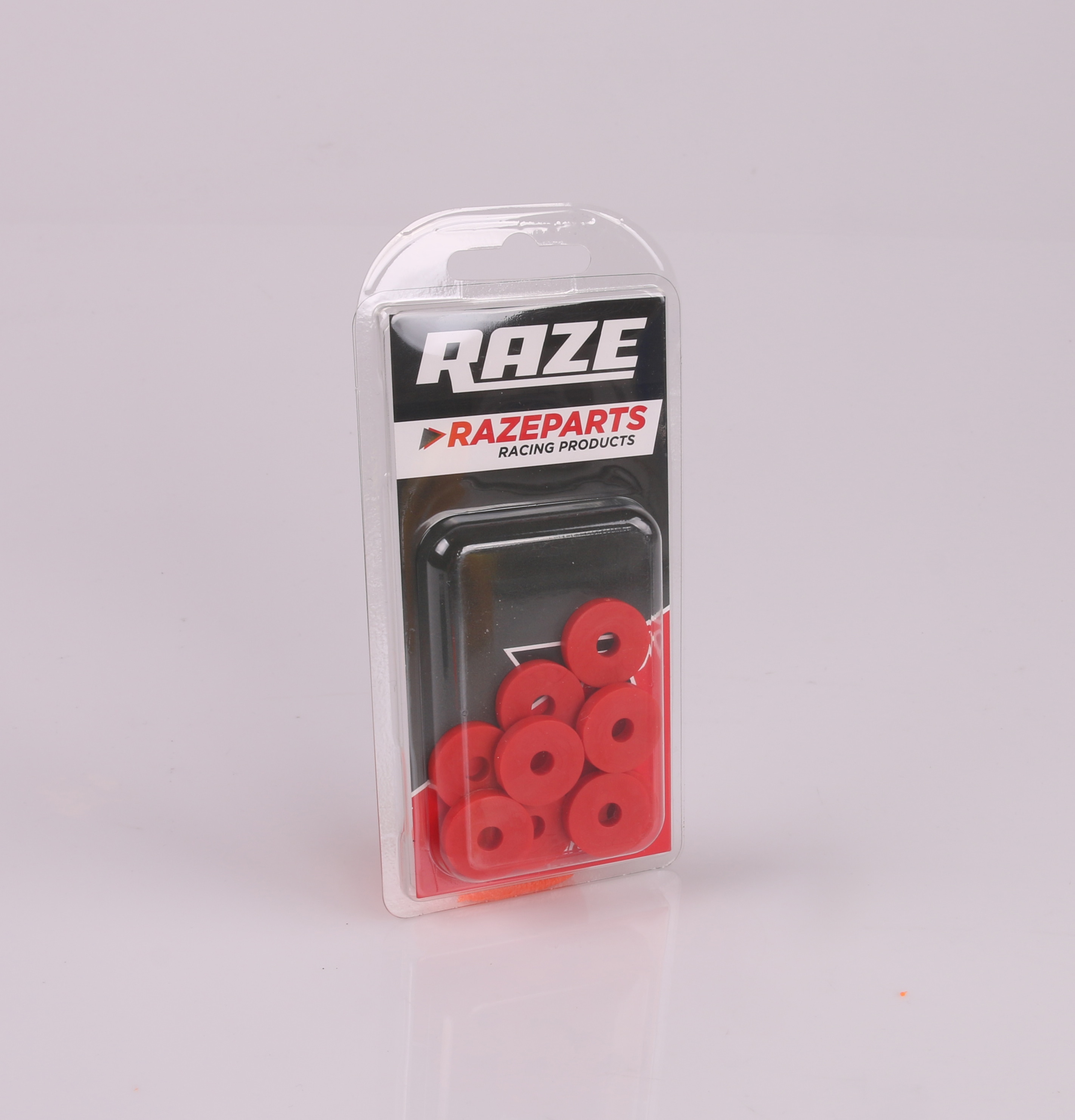 Gummibricka 6x20mm Röd 10-Pack