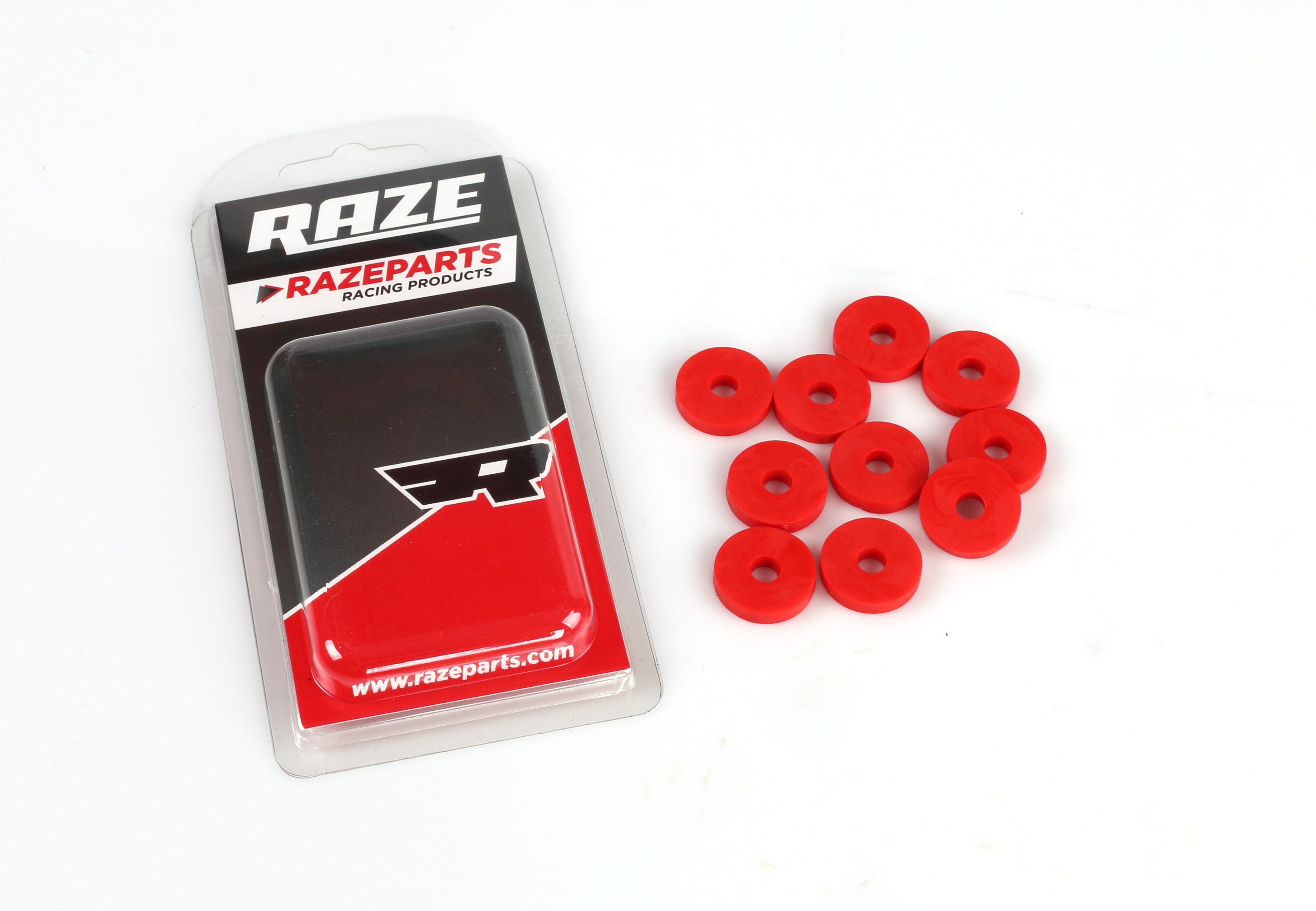 Gummibricka 6x20mm Röd 10-Pack