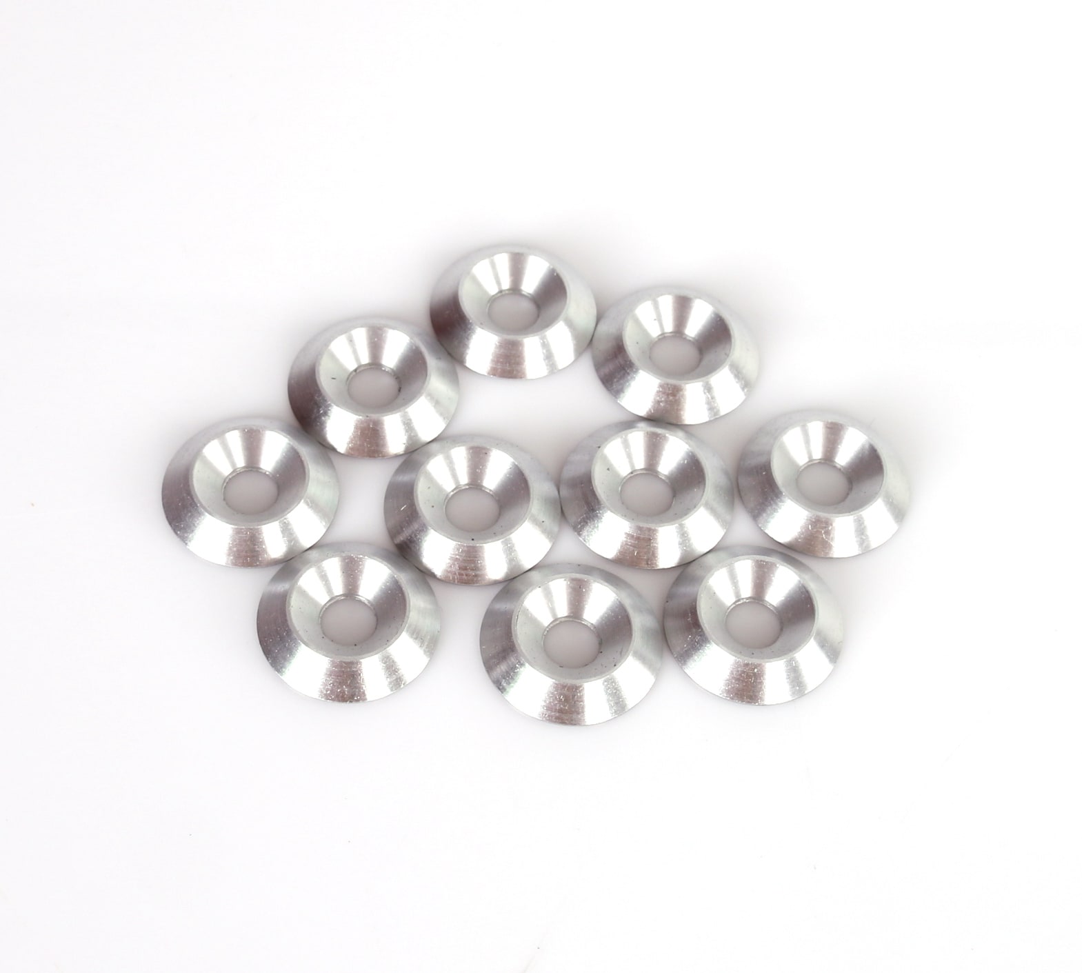 Försänkt Aluminiumbricka 6x20mm Silver 10-Pack