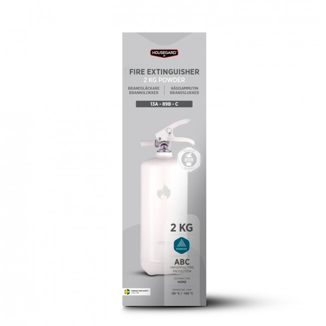 Brandsläckare,Design by Housegard, 2 kg pulver vit