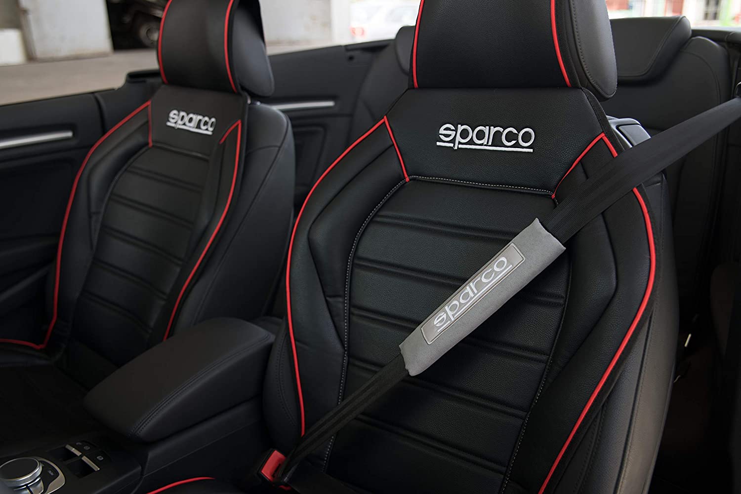Bältespads Sparco Grå med Brodyr