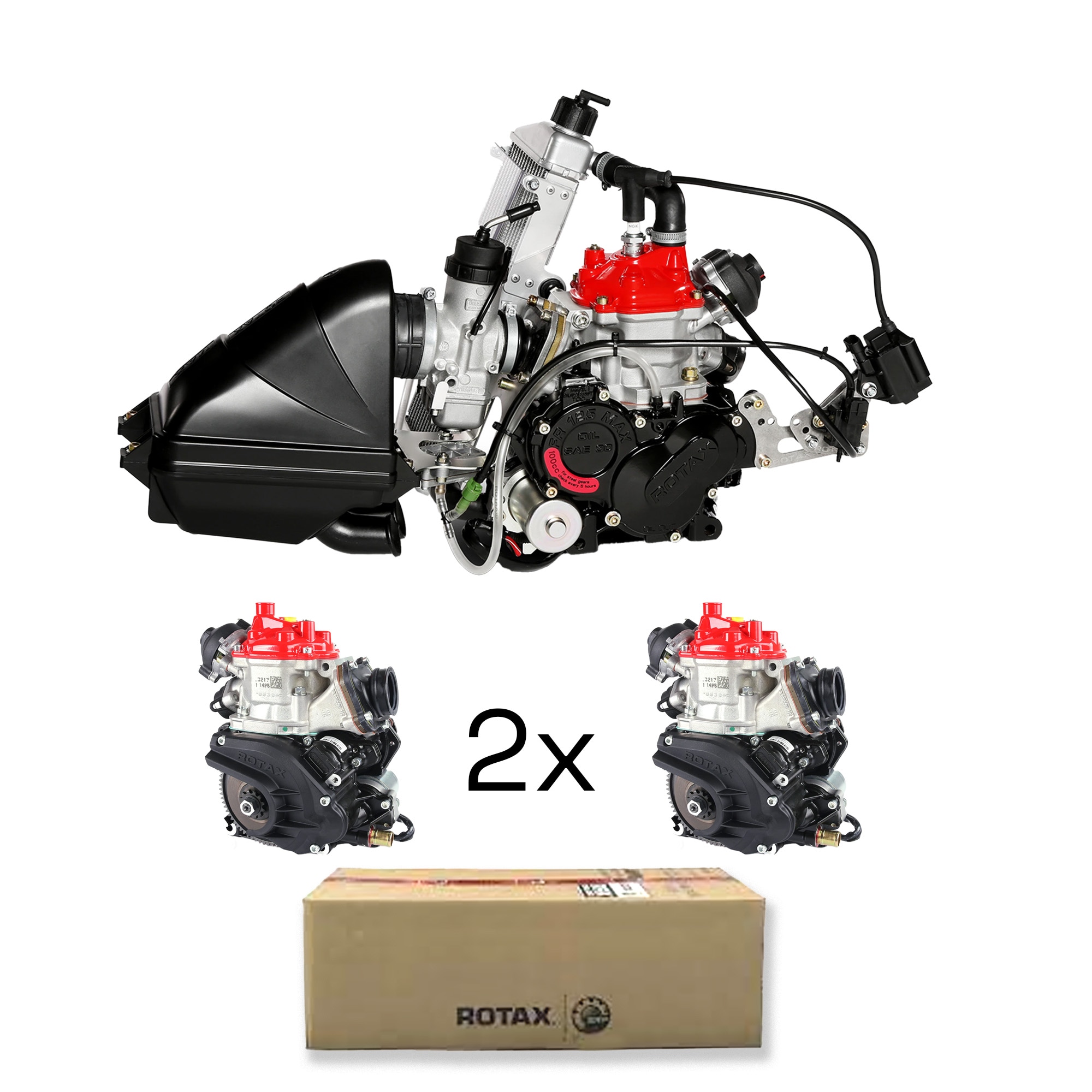 Rotax 125 Max Senior 2024 Race Package 2 x Motor + 1 x Tillbehörslåda