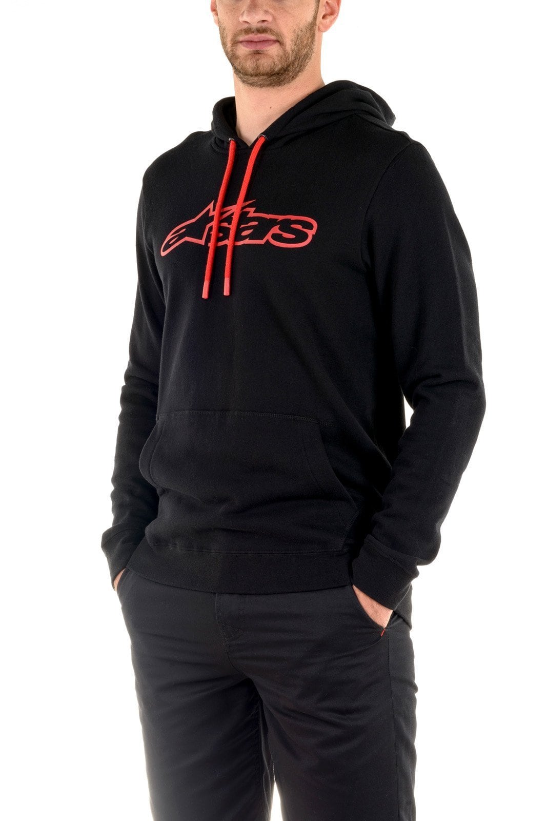 Hoodie Alpinestars Blaze Svart/Röd