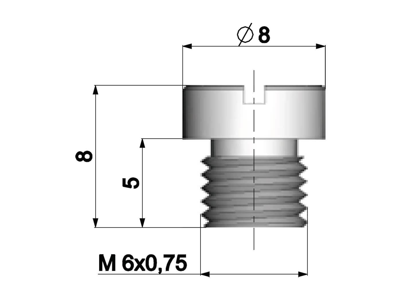 Munstycken 180-198 6mm, för Dellorto