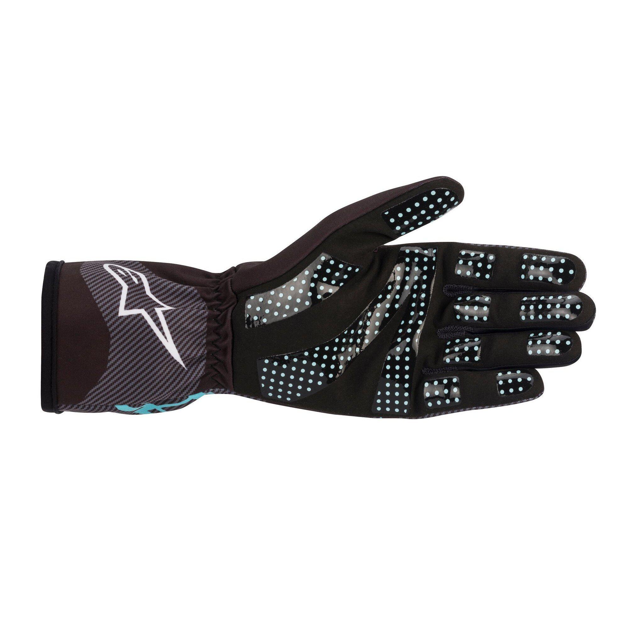 Handskar Tech-1K V2 Carbon Svart/Turkos
