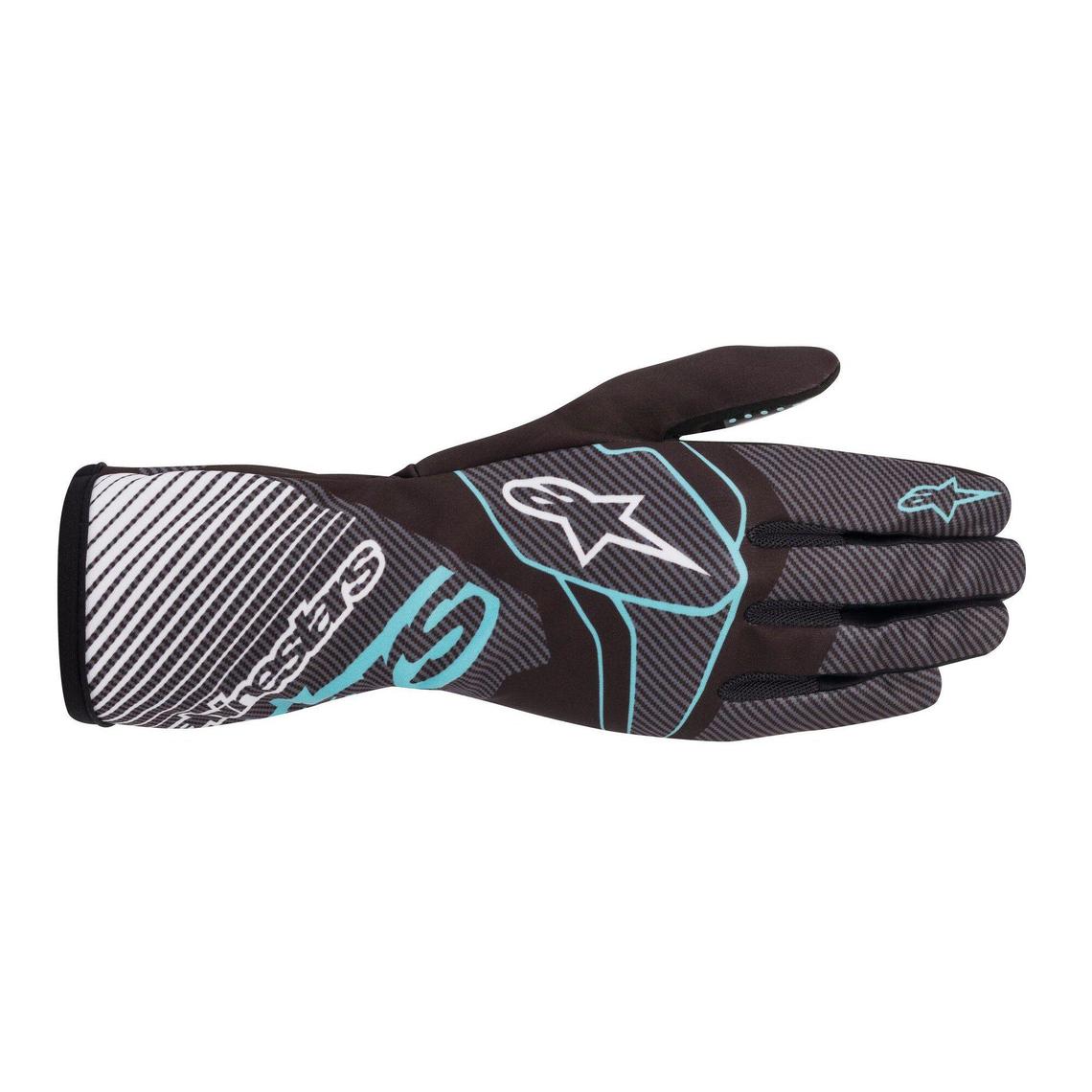 Handskar Tech-1K V2 Carbon Svart/Turkos