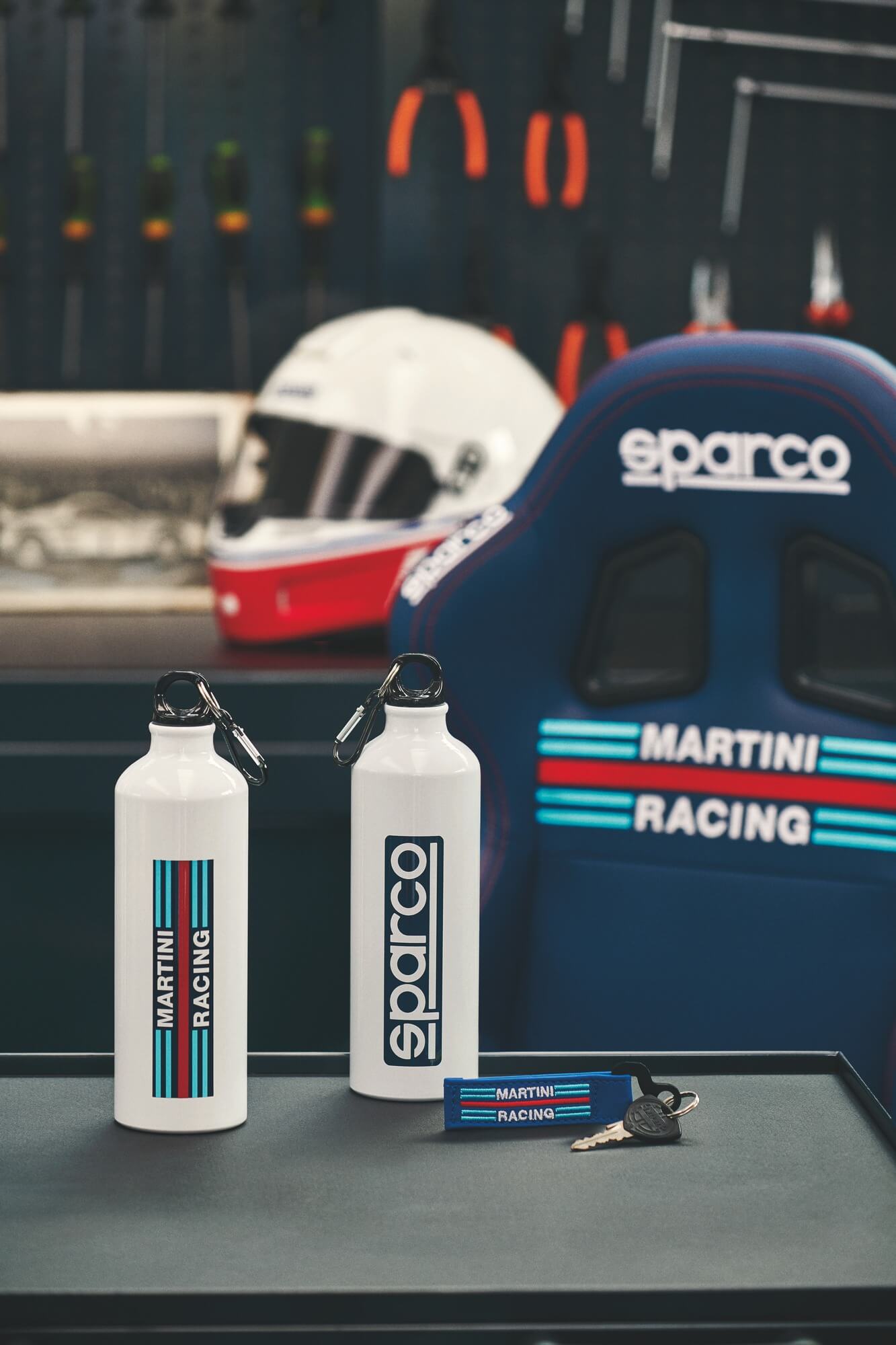 Nyckelring Läder Martini Racing