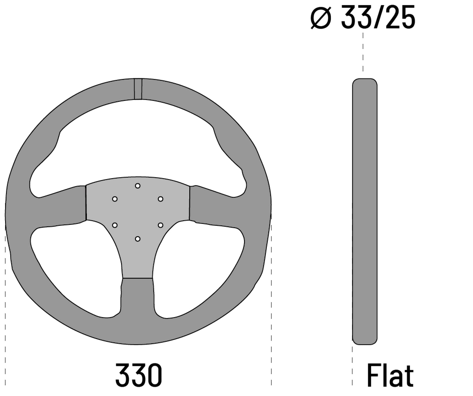 Ratt Sparco Mod. R330 Läder