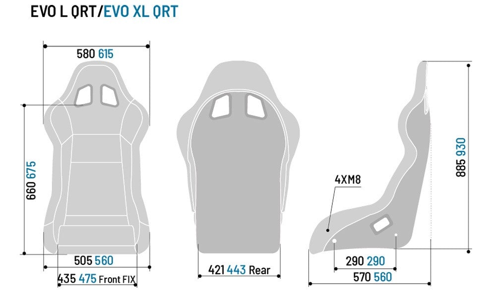 Stol Sparco Evo XL / III  QRT