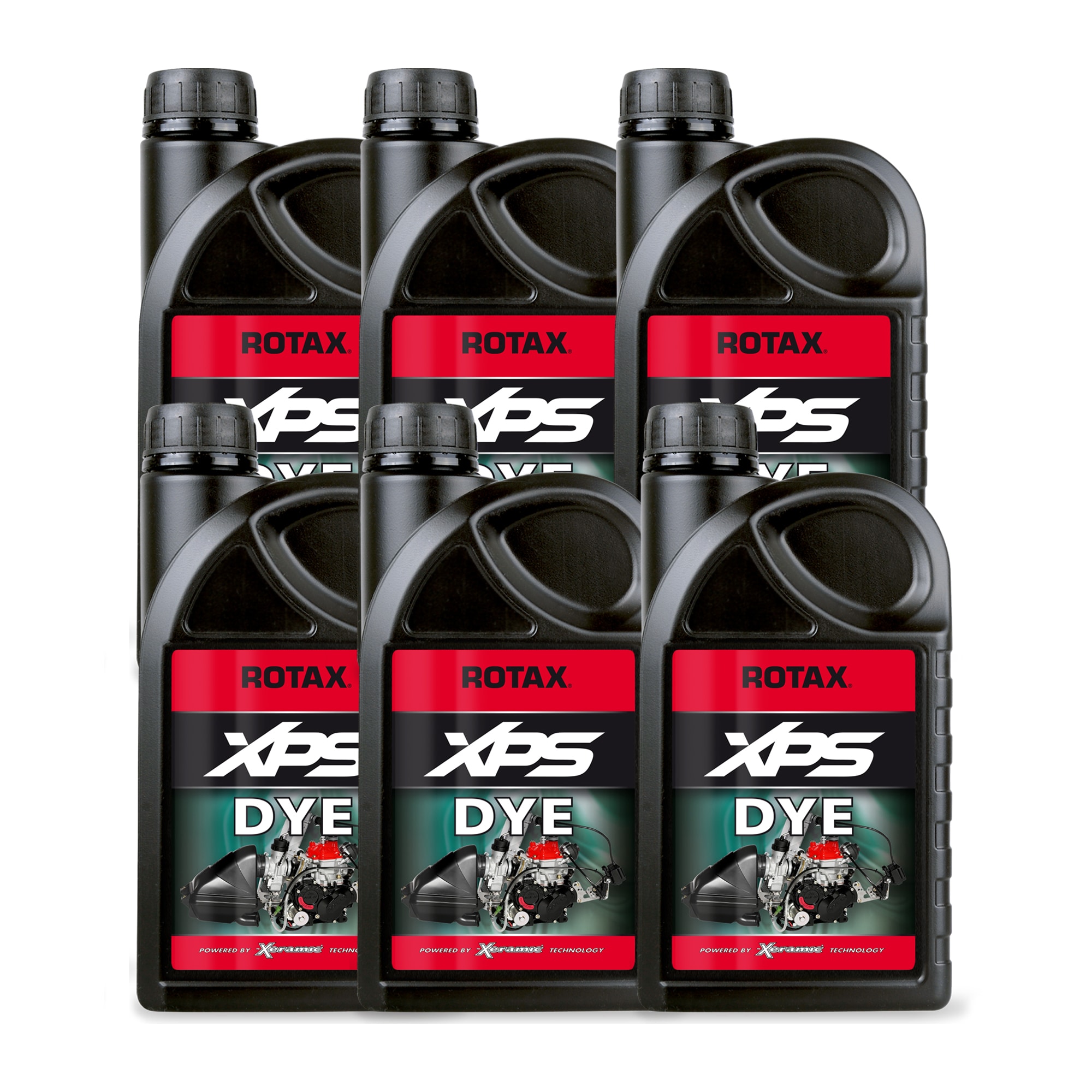 XPS® Rotax Helsyntetisk 2-taktsolja DYE 6-Pack Deal